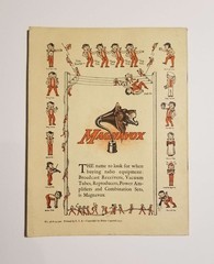 1923 MAGNAVOX Radiotikes Marketing Booklet Published by The Magnavox Company HTF