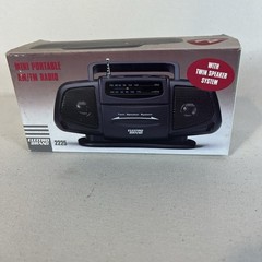 Vintage, Electro Brand Mini AM/FM Radio Model 2225 TESTED AND WORKS NIB