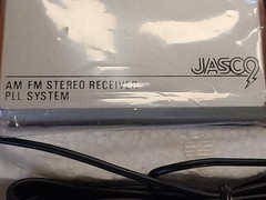 Vintage JASCO Portable AM-FM Stereo Radio Model 890 W /Ultra-Light Headphones