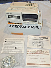 VINTAGE – SOUNDESIGN AM-FM / CLOCK RADIO / TELEPHONE / CASSETTE PLAYER – 7569IVY