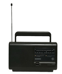 Vintage GE Portable AM/FM Radio Model 7-2662A 2-Band Receiver AC/DC Tested