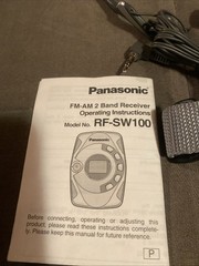 Panasonic Fm Am 2 Band Receiver Model RF-SW 100 Shock Wave Metal