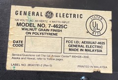 Vintage General Electric GE 7-4625C AM/FM Digital Clock Radio Great Condition
