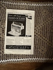 Vintage Zenith Trans-Oceanic Royal 1000D All Transistor Shortwave w Accessories