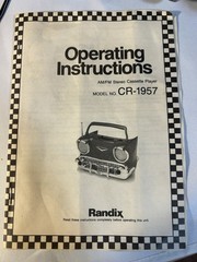 Randix CR-1975 57 Chevy Cassette Tape Am Fm Radio Free Shipping!