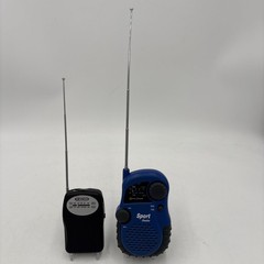2X Vintage Jensen MR-75 & Lenoxx Sound PR-35M Portable AM/FM Radio 2AA Batteries