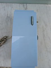 Motorola C19B8 Clock Radio Two Tone Blue Tube AM Mid Century Modern 1963