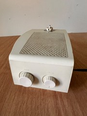 1968 Vintage White Panasonic Flip Clock Radio RC-1085 AM radio WORKS