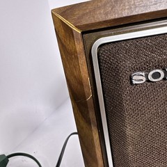 Sony ICF-9740W FM AM Table Radio Woodgrain Cabinet Analog Vintage