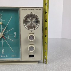 Vintage Admiral AM FM Clock Radio Alarm Model YC503RA Blue Radio Not Working