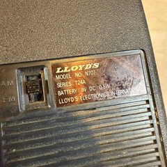 Vintage Lloyds N707 AM FM Portable Transistor Radio Series 724A Black Silver