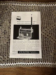 Vintage Zenith Trans-Oceanic Royal 1000D All Transistor Shortwave w Accessories