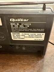 VINTAGE QUASAR AP1495YH PHONE TV RADIO ALARM CLOCK Works