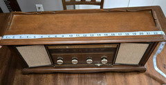 Vintage GE T1060A Solid State AM/FM Stereo Radio Wood Tabletop 23” WORKS