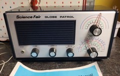 Vintage Science Fair Globe Patrol Shortwave Radio Radio Shack Tandy UNTESTED