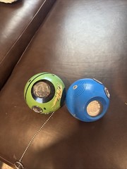 Panasonic Panapet 70 Round Blue Green Transistor AM Radio R-70 Lot Of 2 Broken