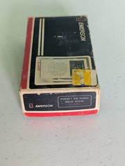 Emerson P-4000 Pocket Am Radio Solid State with box and manual not tested