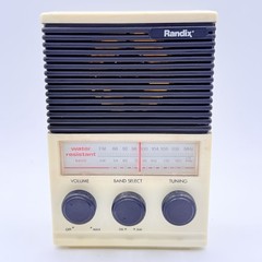Vintage Randix Water Resistant AM/FM Shower Radio Battery Operated Works