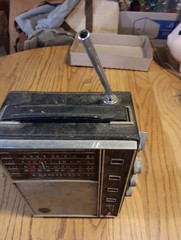 Wards Airline Radio Night Light Button Five Band Vintage Read Discription