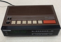 Vintage Toshiba RC-8600 AM/FM Clock Radio JAPAN 1980s Retro Alarm Tested WORKS