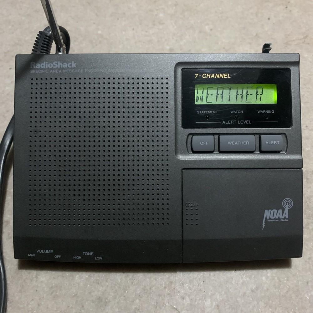 RadioShack Weather Alert Radio 12-250 7 Channel NOAA SAME Encoding Tested Works