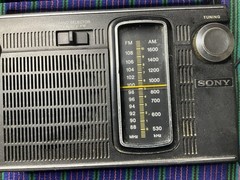 Vintage Sony AM/FM Radio TFM 7150W Black 10 Transistor WORKS