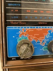 Vintage Seiko AM FM Radio Encased Embossed Leather Battery Or Electric Works