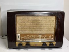 Vintage Philips P145 Tube Radio Working AM Shortwave Wood Cabinet Toronto 1950s