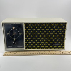 Telechron IDEAL AM/FM RADIO Model 96602 Luminous Dial Clock Vintage Retro Tested