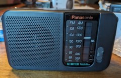 Vintage Panasonic FM/AM Radio. No AC Cable. Not Tested. Sold As Is.