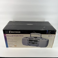 Emerson PD6625 Vintage 90’s CD Dual Cassette Portable Stereo Factory Sealed NOS!