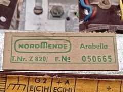 Nordmende Arabella-Stereo Z820 Radio Glass Face Plate + Knobs