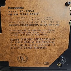 Panasonic RC-7053 Woodgrain Flip Clock Radio Alarm AM FM w/Day Display READ