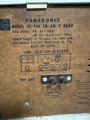 Vintage National Panasonic FM AM 2-Band Tube Radio – Model RE-744 – Tested Works