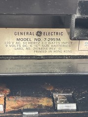 GE General Electric 6 Band Transistor Radio Model 7-2959A Working Read Descripti