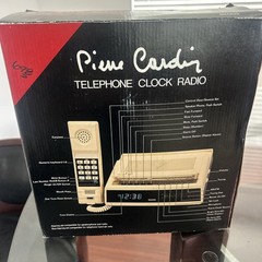 Vintage pierre cardin Telephone Clock Radio 50028 Features Speakerphone New