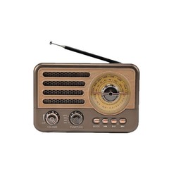 Vintage Multi-Band Radio- Bluetooth Speaker-Support USB/Memory Card/AUX-Torch