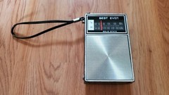 Best Ever Solid State Vintage AM FM Radio TESTED WORKING CLEAN No Cover Silver