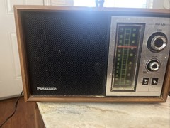 Vintage Mid Century Modern Wood Grain Radio PANASONIC #RE-6286 AM/FM