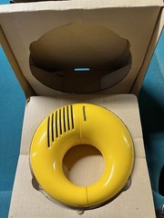 Vintage 1970s Yellow Panasonic Toot- A- Loop AM Radio R72 . NOS Tested-Works