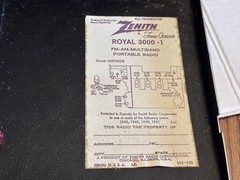 Vintage Zenith Royal 3000-1 Trans-Oceanic FM-AM Multiband Radio Tested