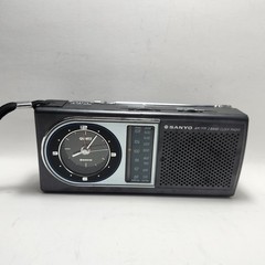 Sanyo RPM-C5 AM/FM 2 Band Quartz Clock Radio Alarm W/Antenna & Strap Vintage