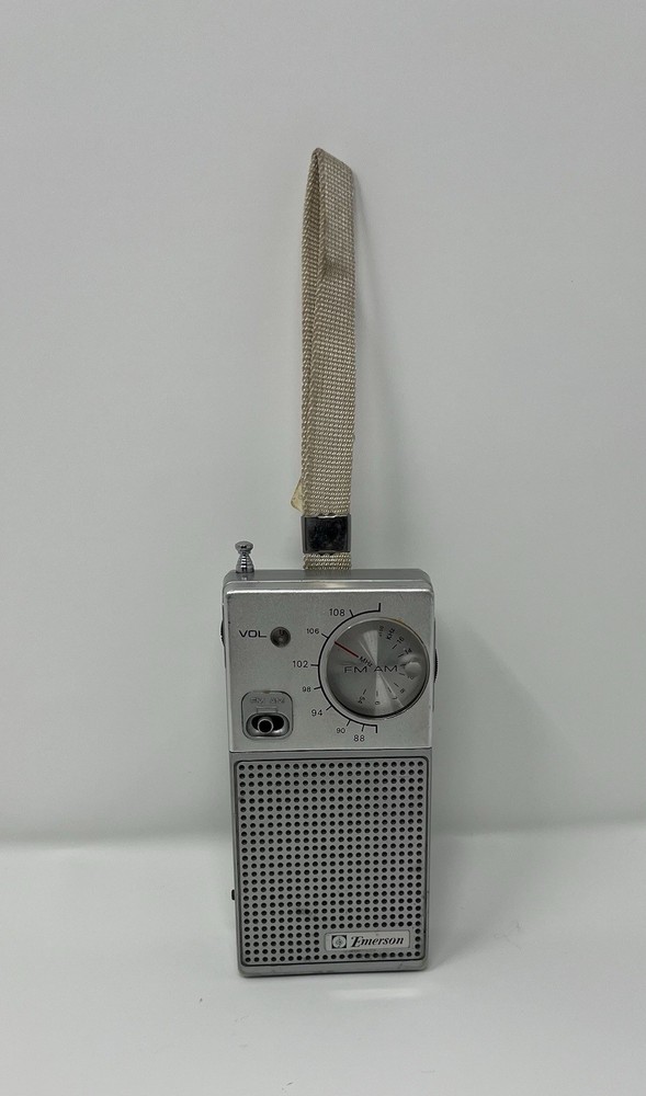 Rare Vintage Emerson P3751B FM/AM 2 Band Transistor Receiver Taiwan , WORKS