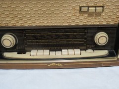 METZ 308 Large Tabletop Tube AM FM SW Radio Germany Working