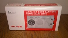 vintage Sampo UR-66 Am/Fm 3 band radio & alarm clock original box NOS Z105