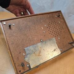 Vintage AM/FM Transistor Radio Remembrance MCM 10&Prime;x7&Prime; Woodgrain