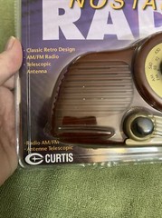 RARE Nostalgia Red Curtis Portable AM/FM Radio Model # RC134 New In Blister Pkg