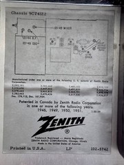 Vintage Zenith Royal 1000-D Trans-Oceanic Wavemagnet Radio FOR PARTS/REPAIR