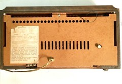 Vintage GE C1550A-Walnut Dual Speaker Tube Radio Receiver with Alarm Clock