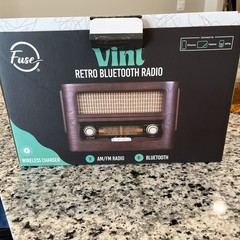 Fuse Vint Real Wood Exterior Vintage Retro Bluetooth Radio Wireless Model RAD-V2
